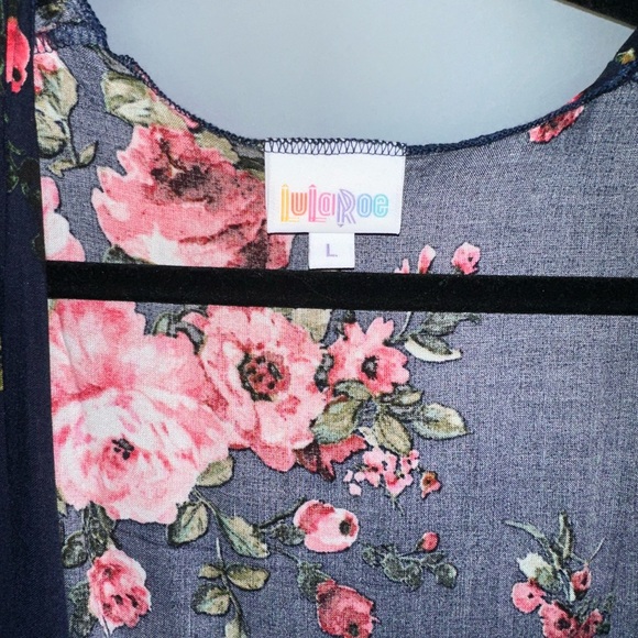 Lularoe floral blue and pink large joy NWOT - Picture 7 of 8